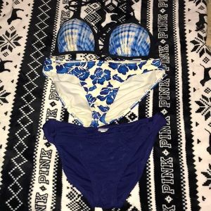 bikini set hot and sexy blue two underwear’s